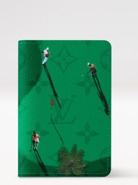 Lv pocket organizer green monogram heritage